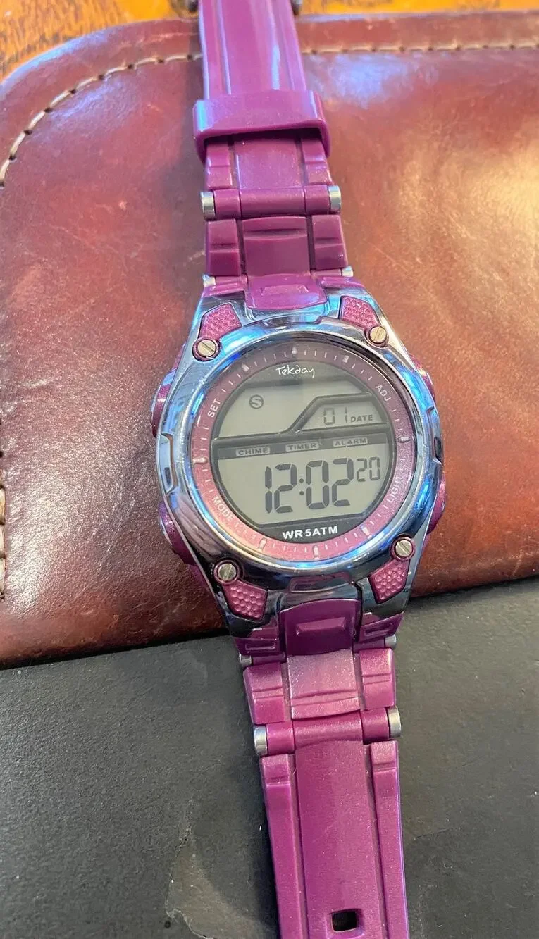 36mm Tekday Watch, Purple Poly Band and Case, WR to 5ATM